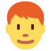 👨‍🦰 man: red hair display on Twitter